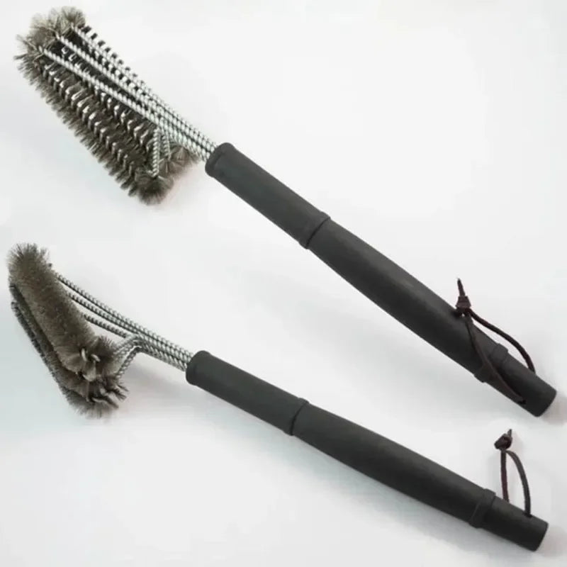 Escova de limpeza de grelha ferramenta para churrasco escova de grelha 3 escovas de aço inoxidável em 1 limpeza acessórios para churrasco melhor limpador churrasco