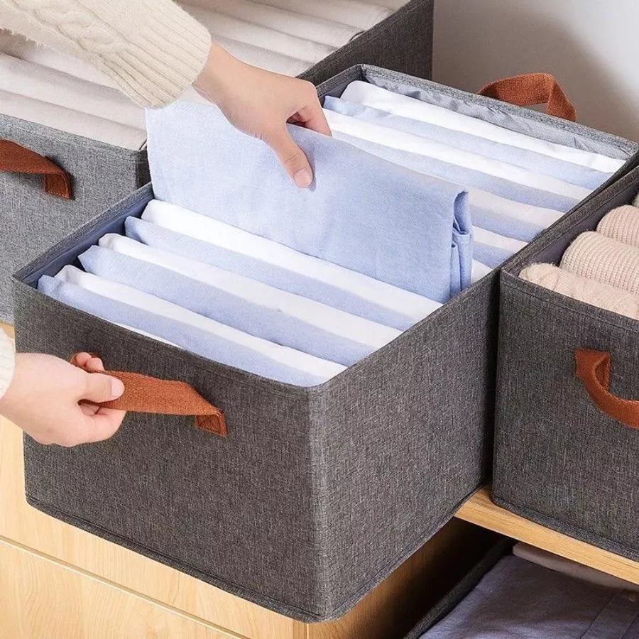 Kit com 4 Caixas Organizador de Roupas Dobrável Multifuncional