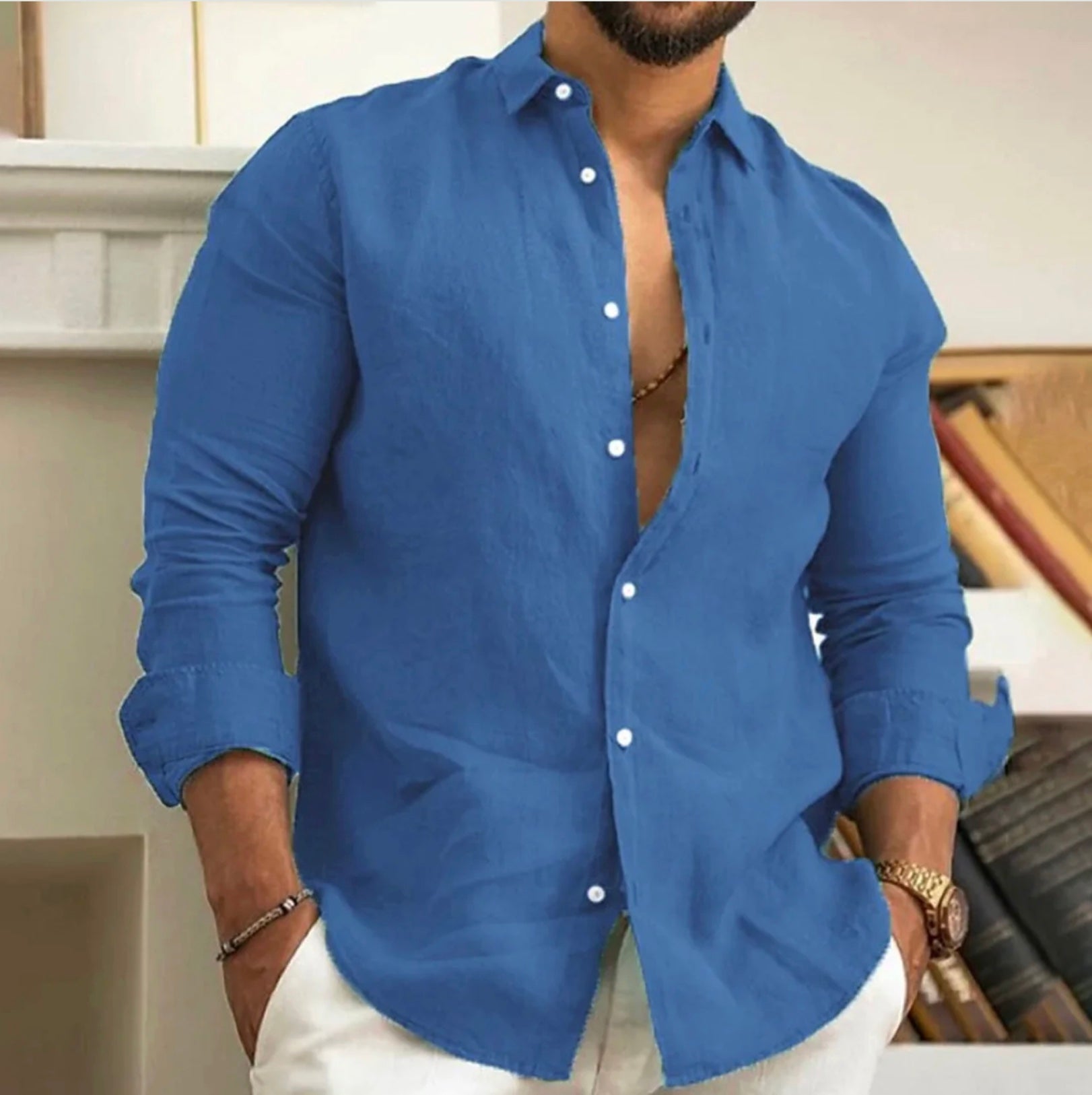 Camisa de Linho Premium Masculino