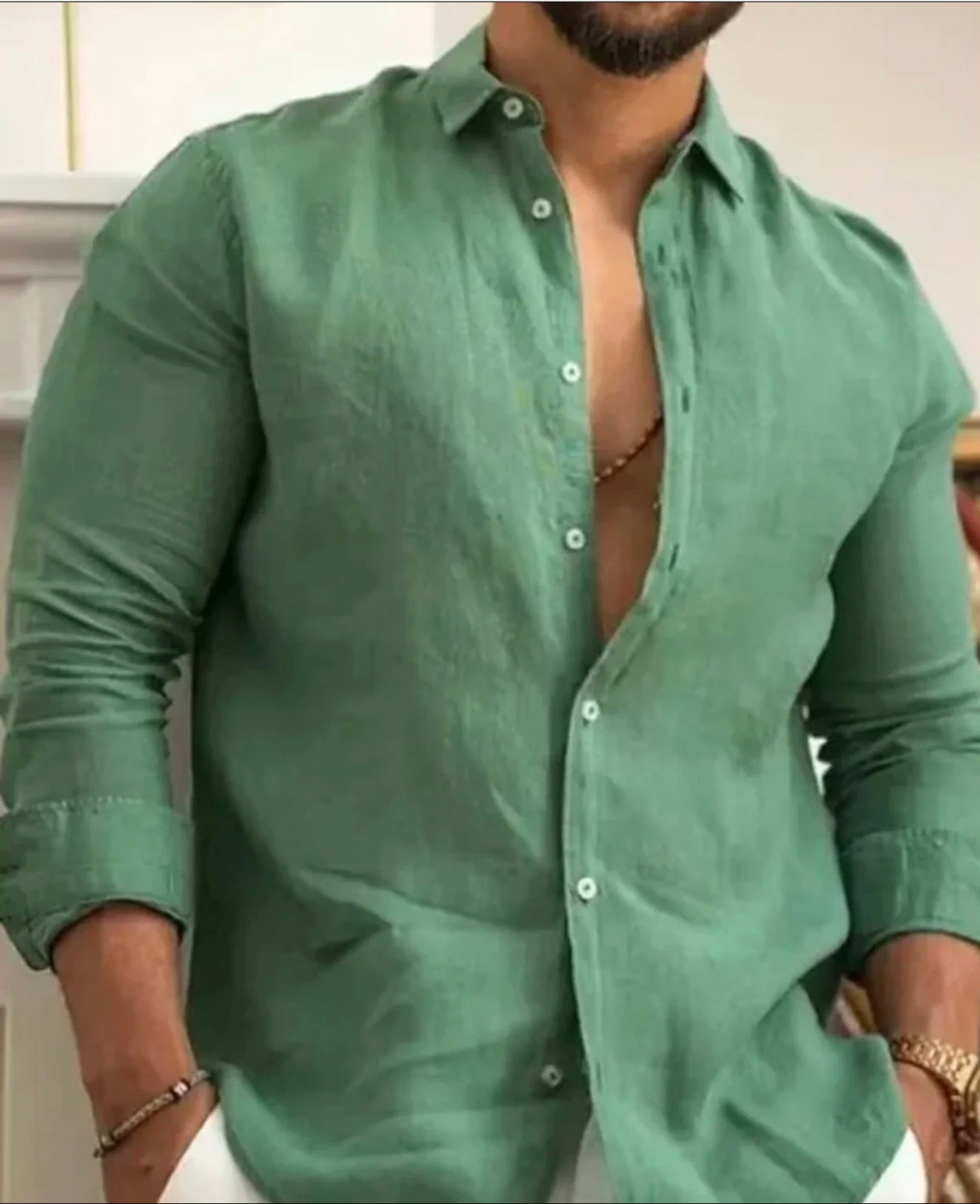 Camisa de Linho Premium Masculino