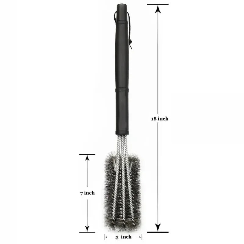 Escova de limpeza de grelha ferramenta para churrasco escova de grelha 3 escovas de aço inoxidável em 1 limpeza acessórios para churrasco melhor limpador churrasco
