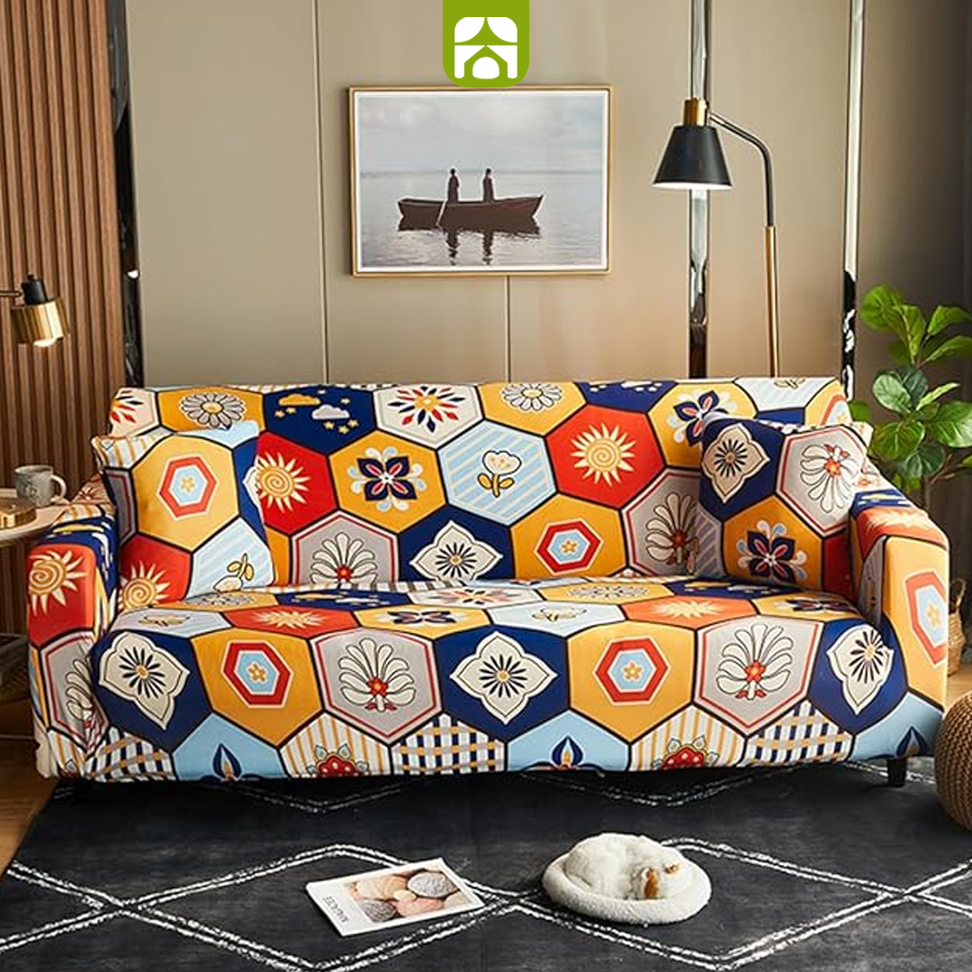 Conjunto Capa de Sofá Universal Impermeável + 4 Capas de Almofadas Premium