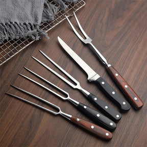 Garfo & ferramentas acessórios para churrasco aço inoxidável portátil
