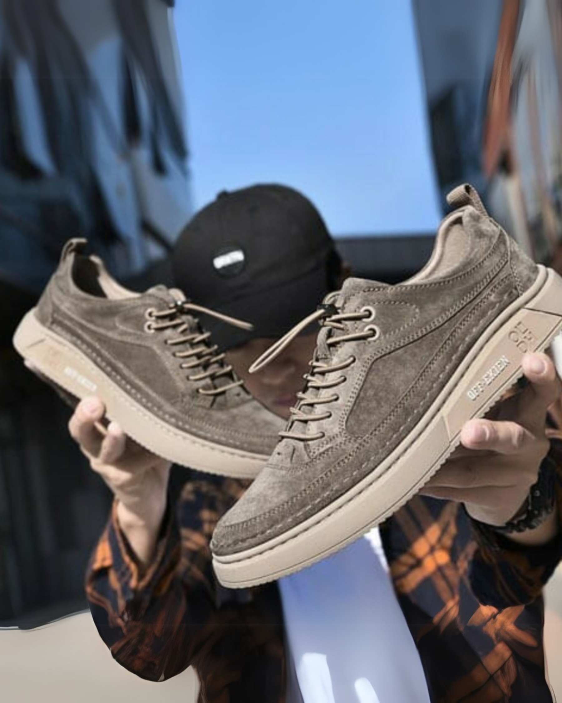 [PAGUE 1 LEVE 2] Sapatênis Masculino Em Couro Premium Off-Ekien + BRINDE