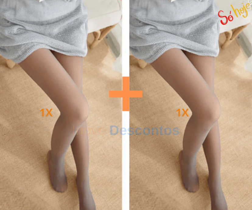 [Compre 1, Leve 2] Meia Calça Peluciada Feminina Térmica Jessie