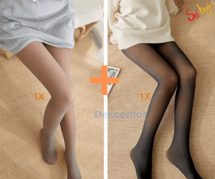 [Compre 1, Leve 2] Meia Calça Peluciada Feminina Térmica Jessie