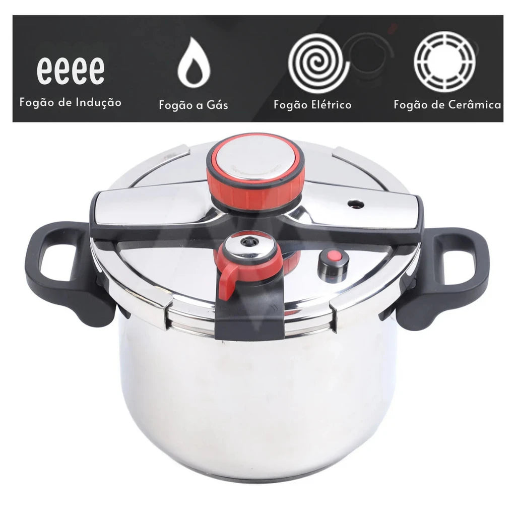 SafeCook Panela de pressão de Aço inoxidável Anti Explosão + Brinde [Kit Utensílios de Cozinha]