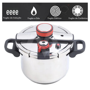 SafeCook Panela de pressão de Aço inoxidável Anti Explosão + Brinde [Kit Utensílios de Cozinha]